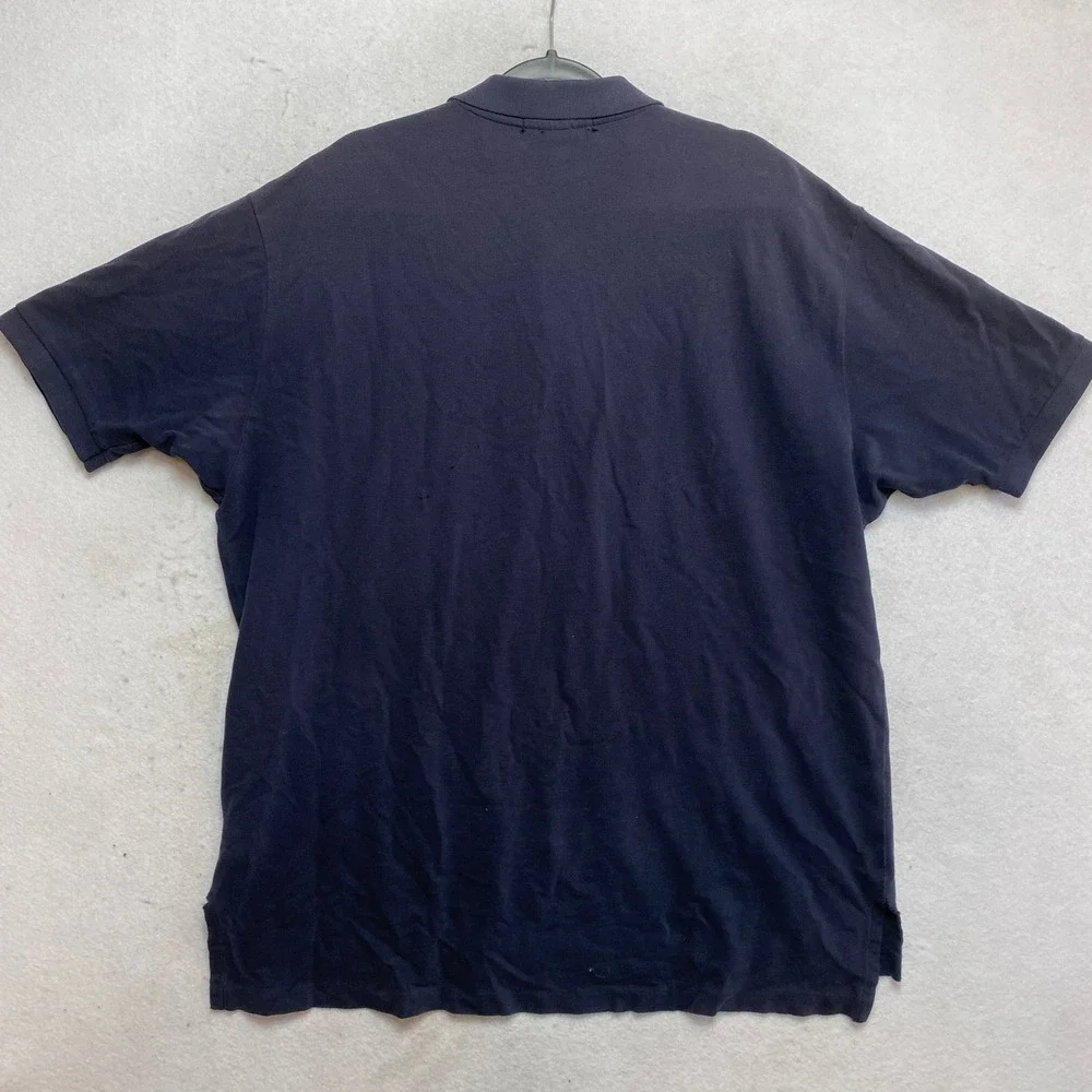 Polo Ralph Lauren Polo Shirt Mens XXL Navy Bear Logo Distressed Cotton